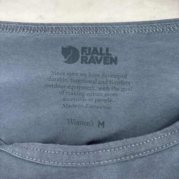 Fjallraven T Shirt Dress Size M Gray High Coast Lightweight Cap Sleeve Stretch - Picture 4 of 10